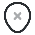 Location Cross SVG Icon